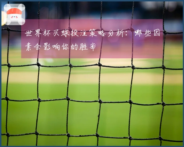 世界杯买球投注策略分析：哪些因素会影响你的胜率